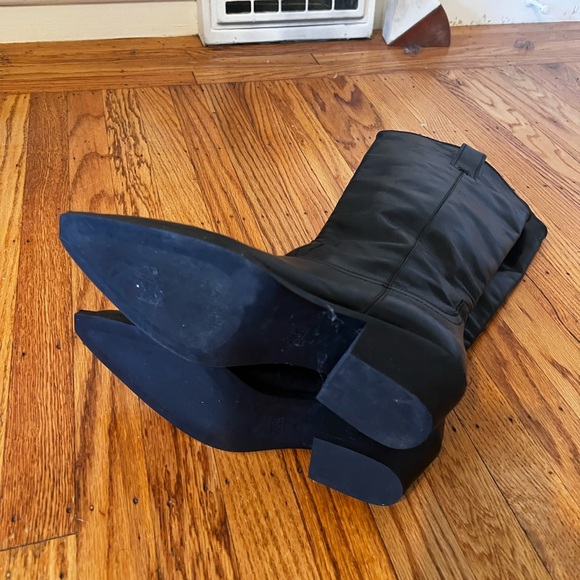 Zara Black Leather Tall Boots - Picture 4 of 4